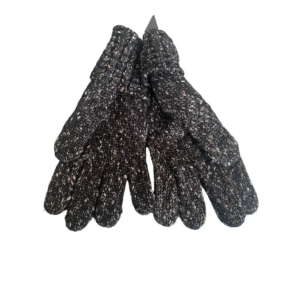 SONOMA Women’s Gloves Knit Black Speckled One Size New With Tags